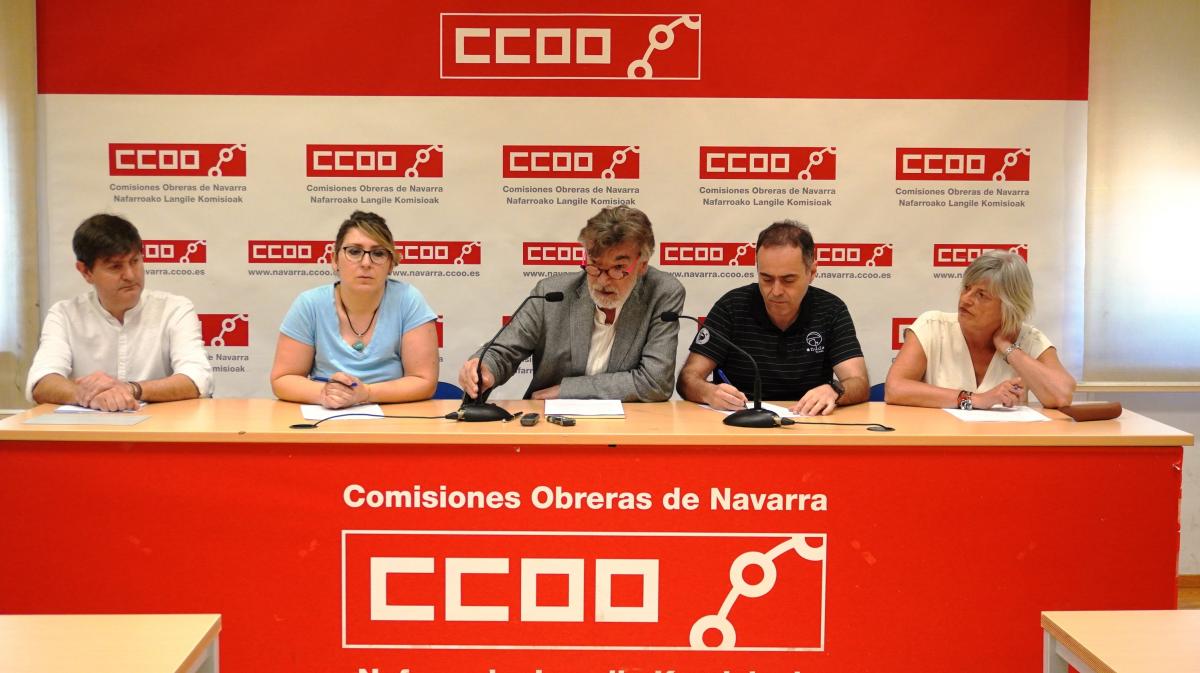 Intervinientes en la rueda de prensa. De izquierda a derecha: Pilar Garca, Chechu Rodrguez, David Marcalain y Vito Astrin.