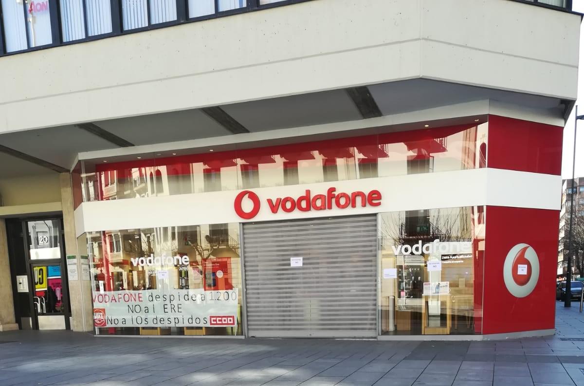 Huelga en Pamplona contra el ERE del Grupo Vodafone