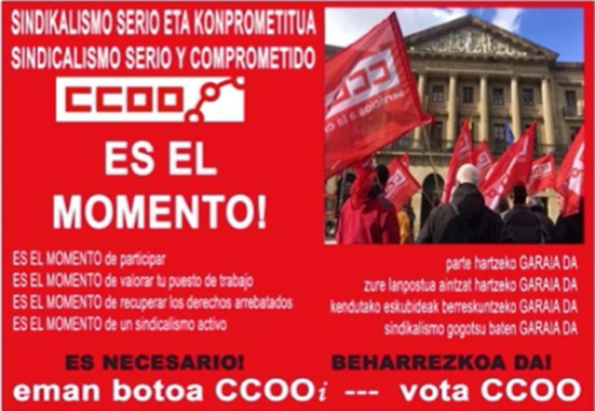 22 de mayo Vota! Eman Botoa! CCOO