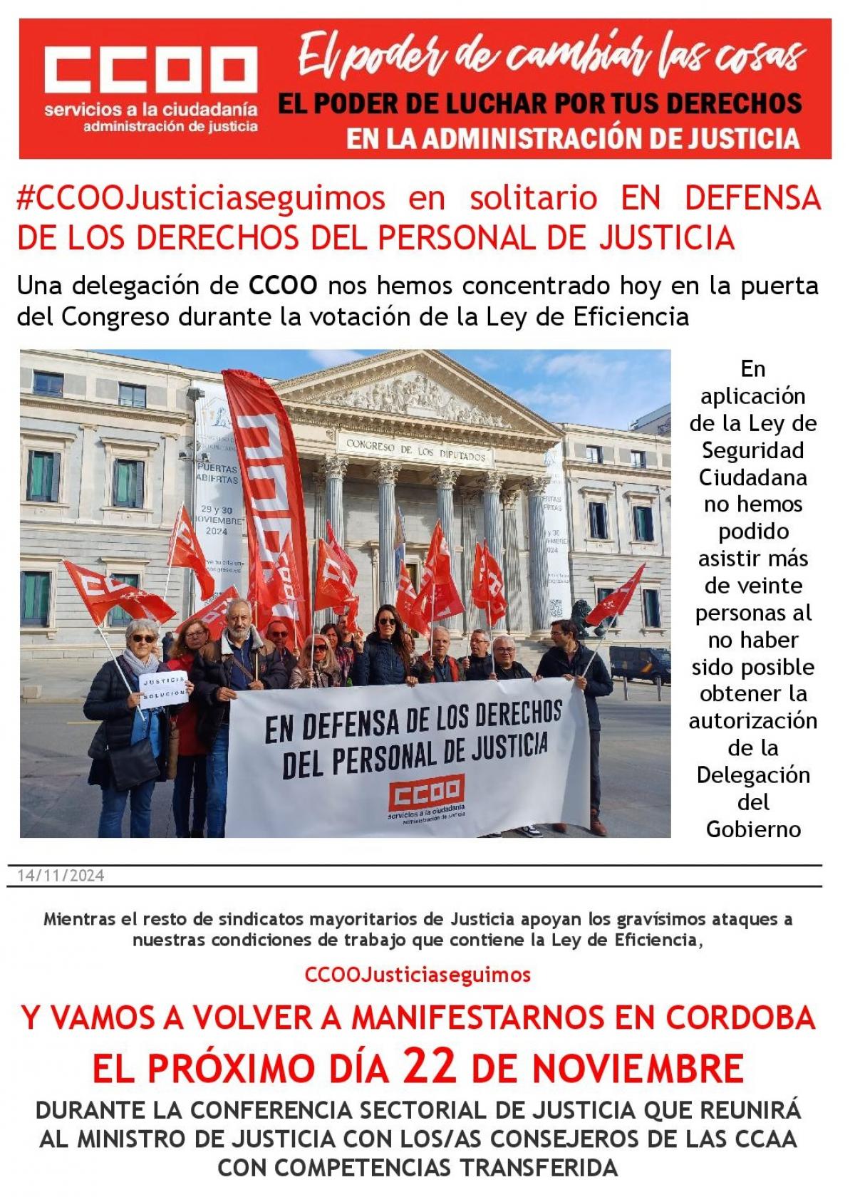Concentración ante el congreso