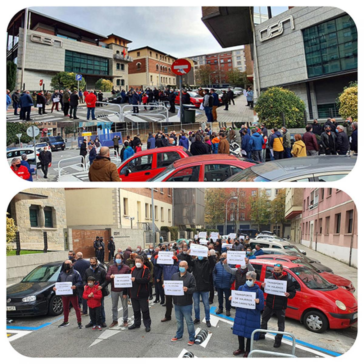 14 de noviembre, concentración frente a la CEN del sector de transporte por carretera