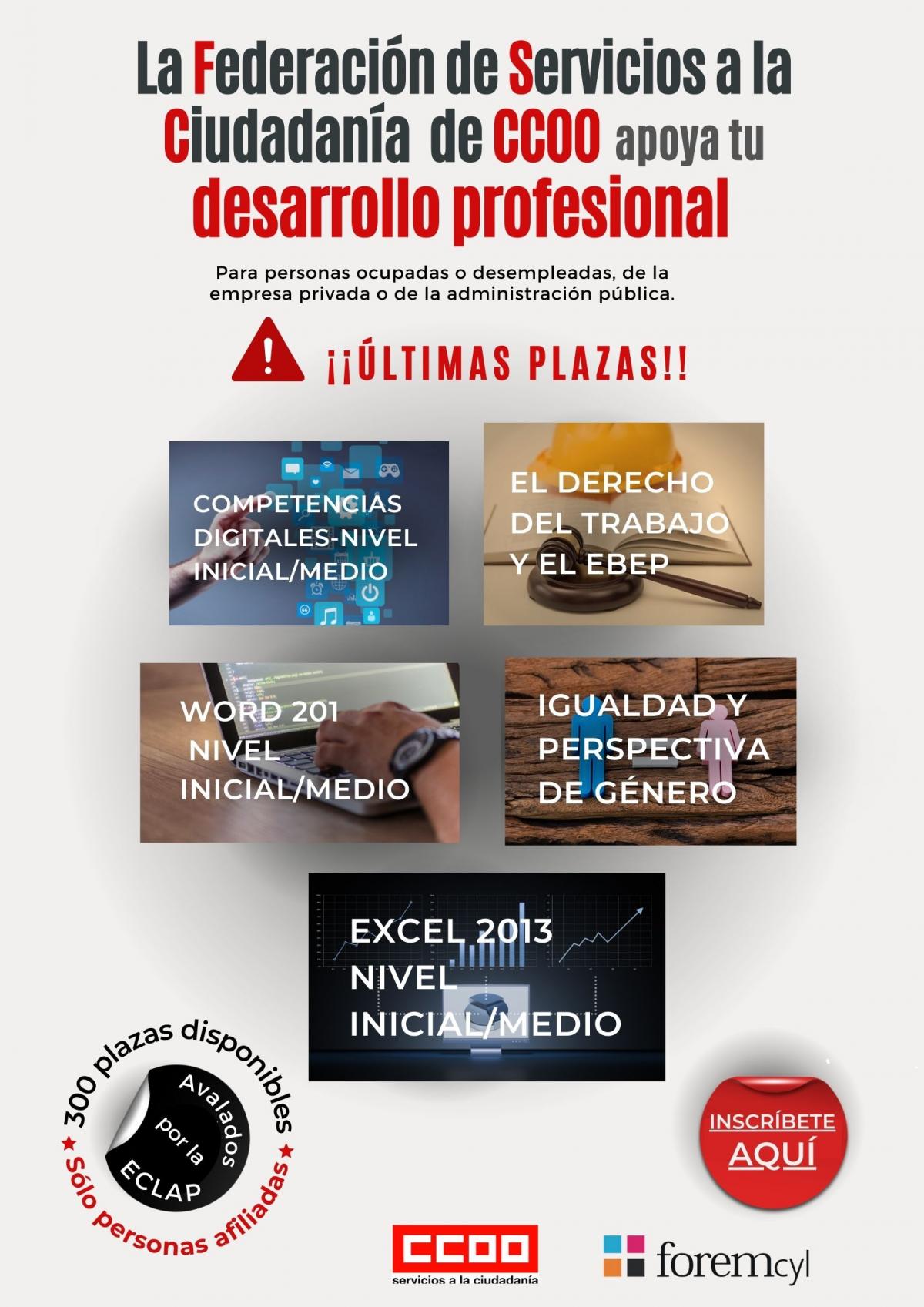 Programa de cursos para la afiliación de CCOO en colaboración con Forem Castilla y León