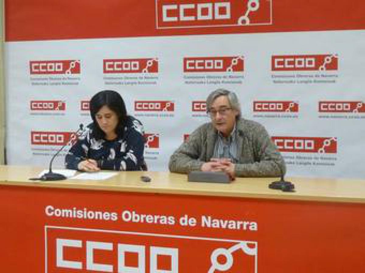FSC-CCOO Navarra. Cecilio Aperte (Secretario General) y Sonia Pedrosa (Secretaria de Organizacin)