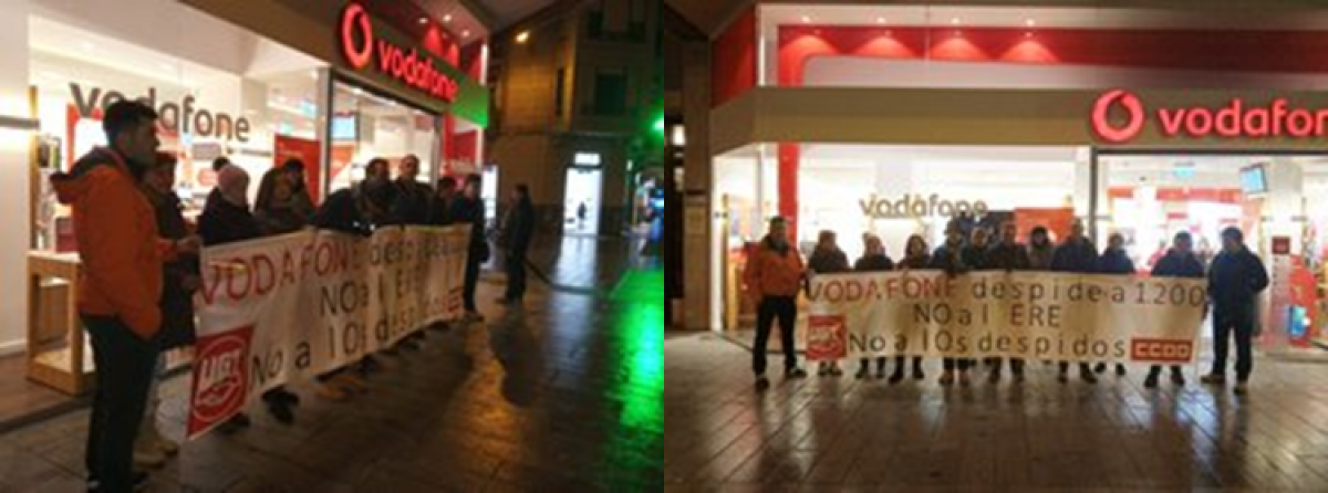 Concentracin jueves 31 de enero frente a la tienda Vodafone