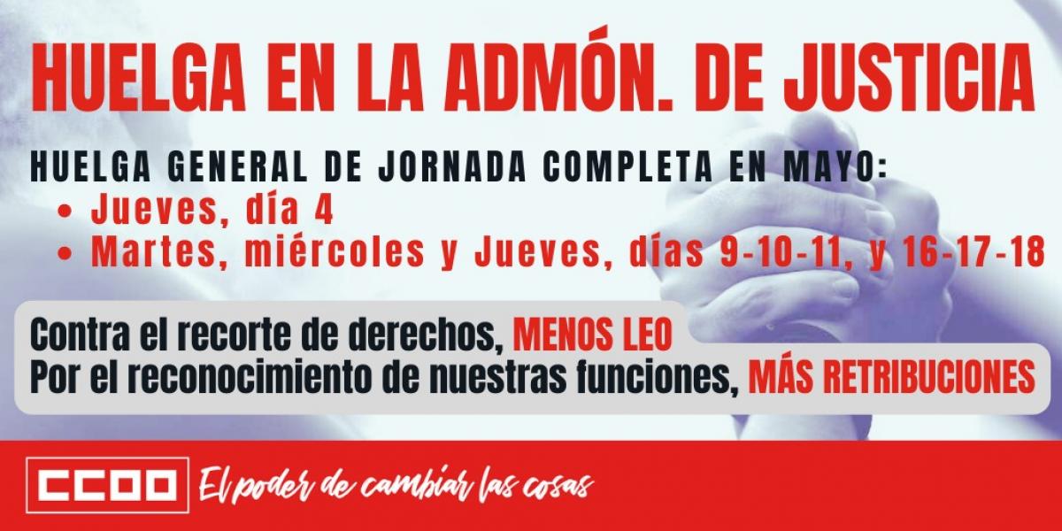 Huelga en la Administración de Justicia mayo 2023