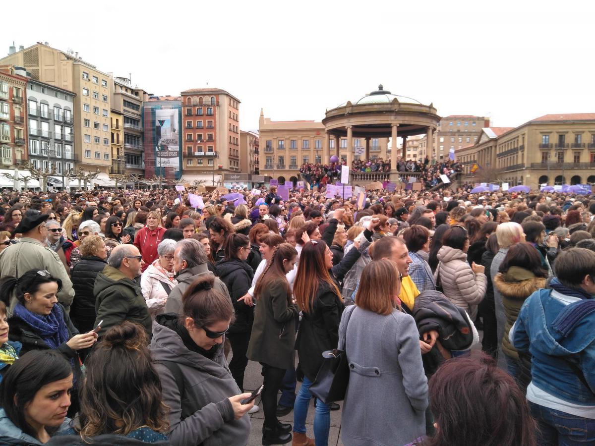Plaza del Catillo, Pamplona, 8 de marzo de 2019