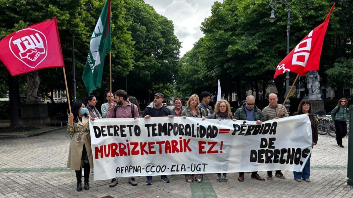 Concentracin de sindicatos contra la temporalidad en Administracin