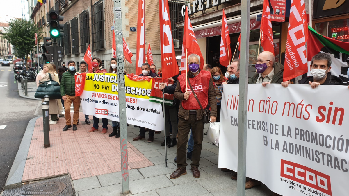 Concentración ante el Ministerio de Justicia, 10 de marzo de 2022