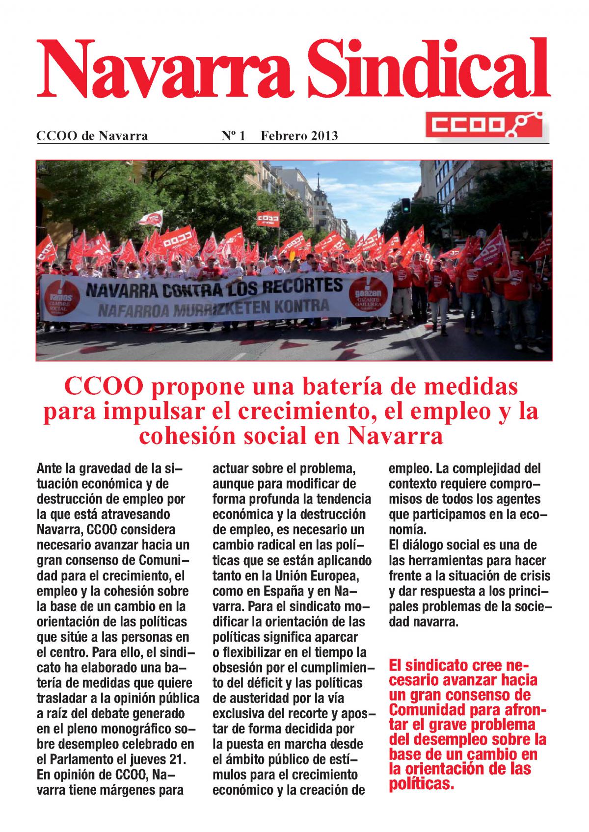 Batera de medidas para impulsar el crecimiento, empleo y cohesin social en Navarra