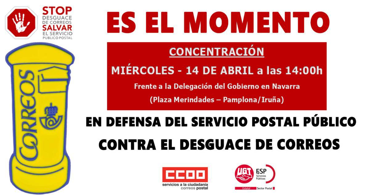 Concentracin, mircoles 14 de abril, frente a la Delegacin del Gobierno en Navarra