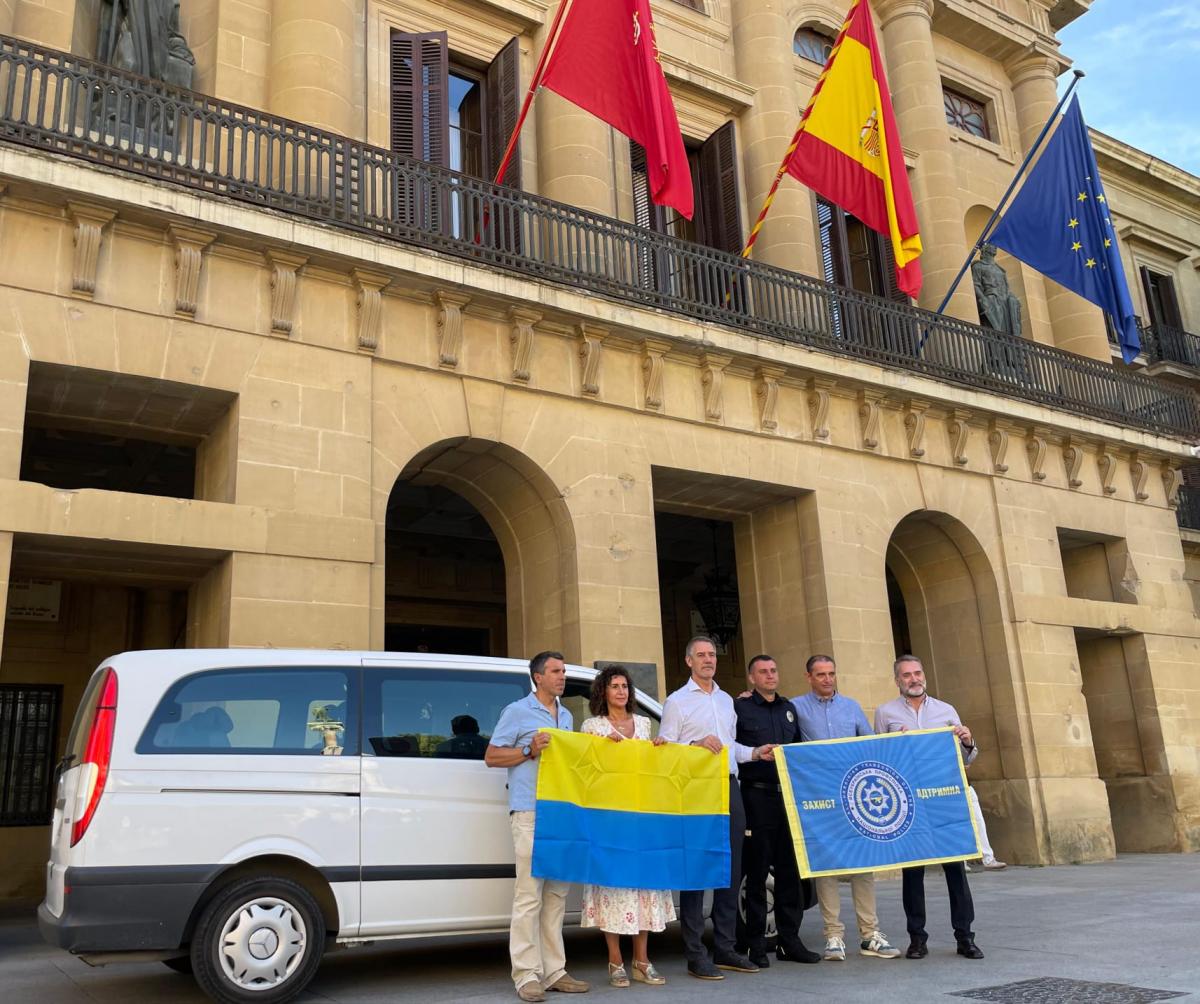 Representantes de la FSC de CCOO, Gobierno de Navarra y Sindicato Panucraniano de Polica Nacional.