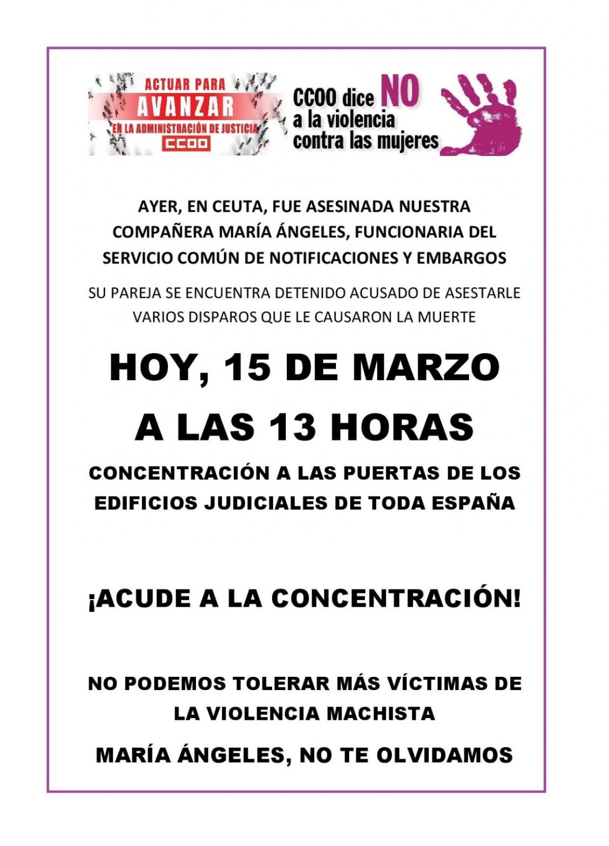 Concentración asesinato machista Justicia